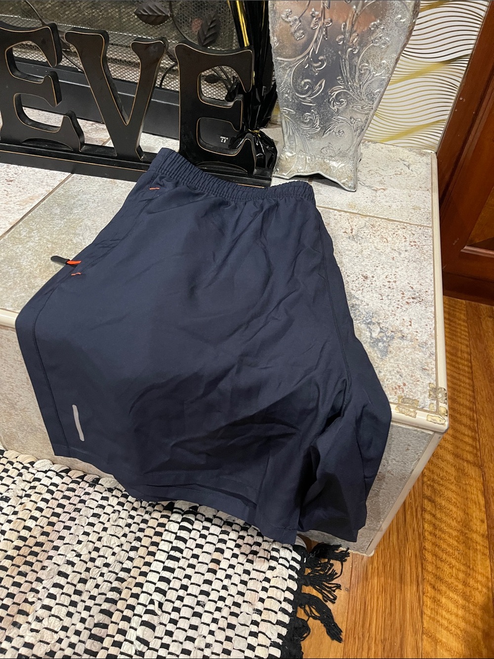 Pro Player Navy Men's Athletic Shorts with Reflective Detail